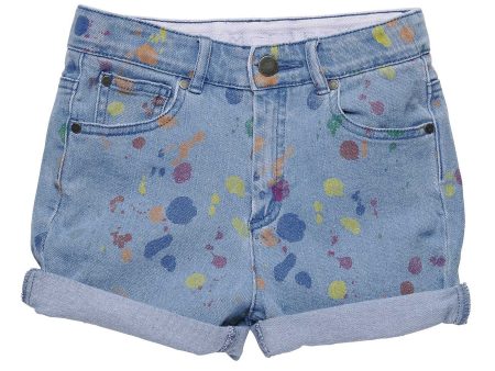 Boys&Girls Blue Denim Cotton Shorts With Turn Up Cuffs For Discount