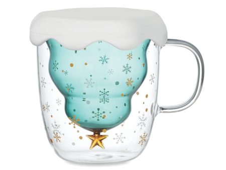 Tazza Natale doppia parete vetro idea regalo Supply