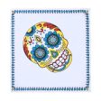 Boys White Sugar Skull Printed Trims Scarf Discount