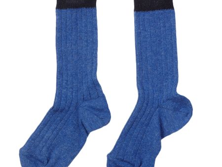 Boys&Girls Blue Low Ribbed Knitted Socks on Sale